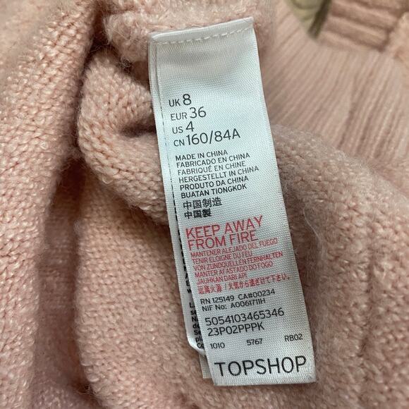TopShop Cardigan Pink 4- Cozy Neutral Basic Grandmacore - Picture 5 of 5